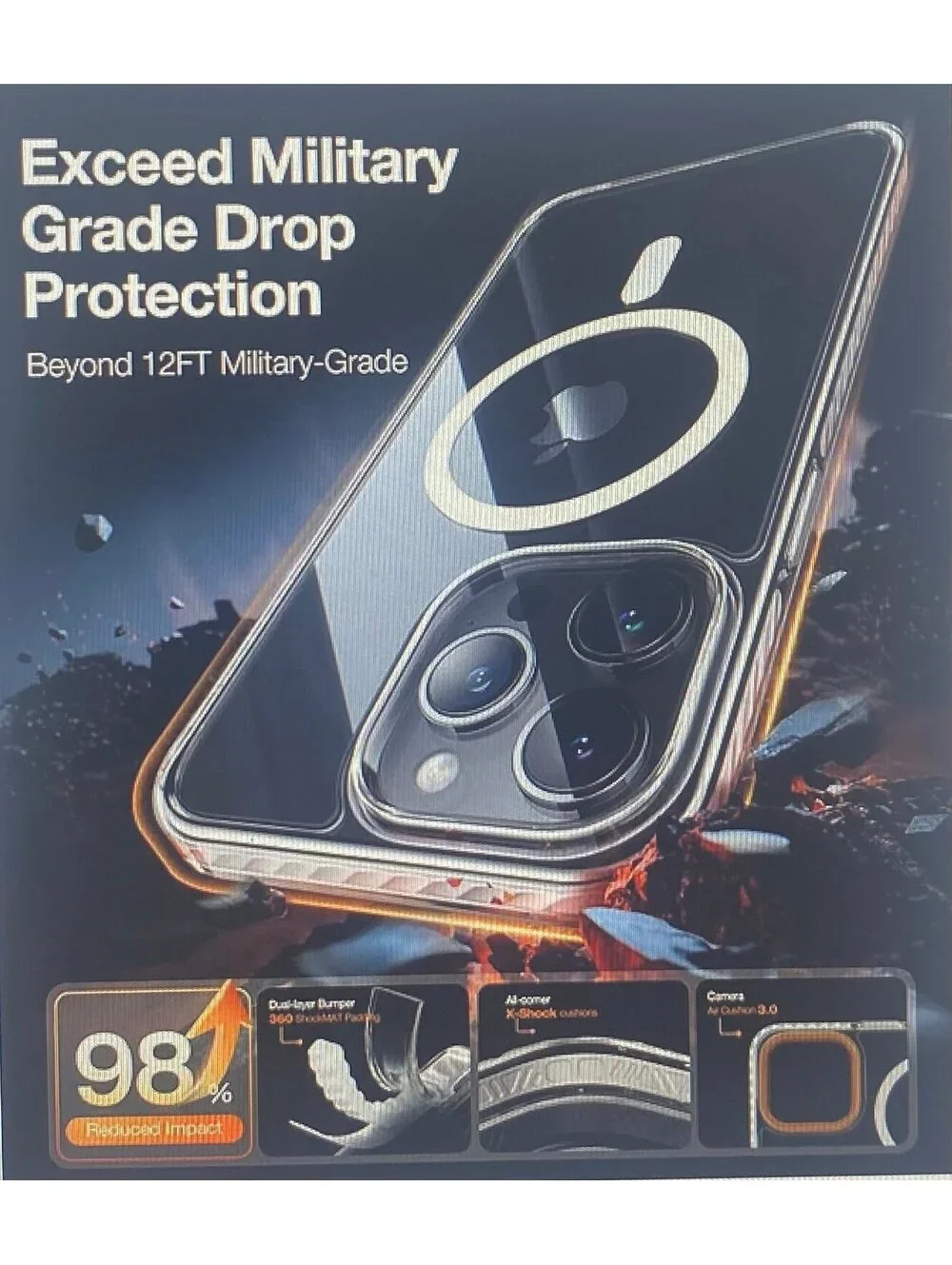 Torras Magnetic Case for iPhone 15 Pro Max Clear